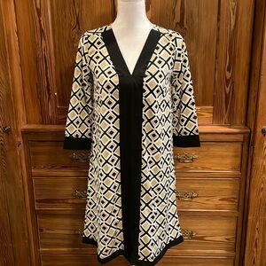 Buckhead Betties black tan dress S